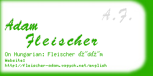 adam fleischer business card